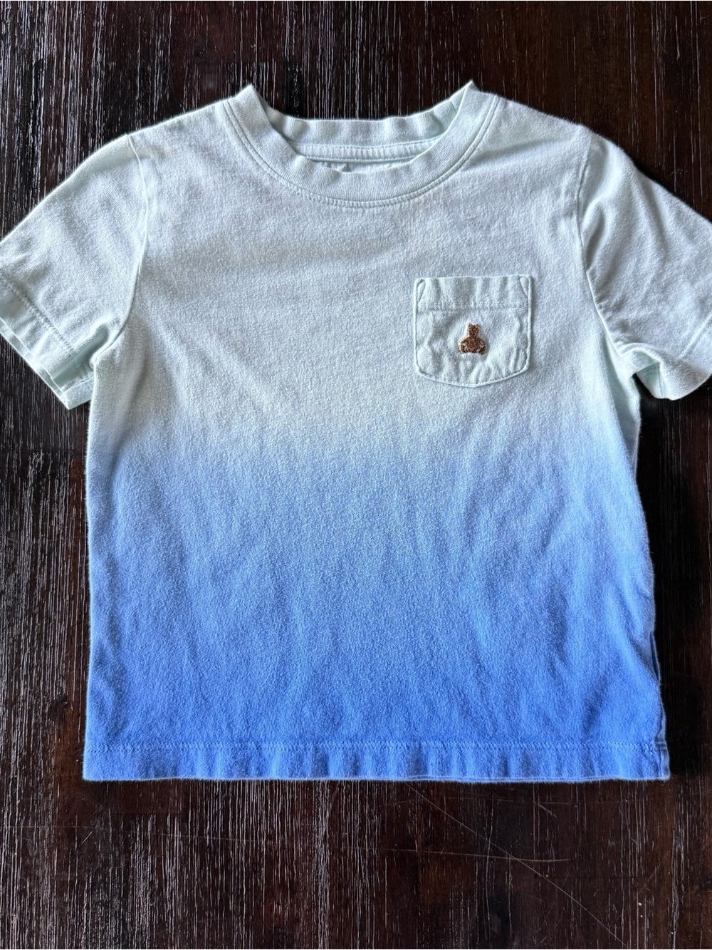 GAP Light Blue to Blue Ombre Pocket Tee